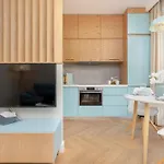 Bright Blue With Balcony, Parking And Air Conditioning In By Renters 아파트 *